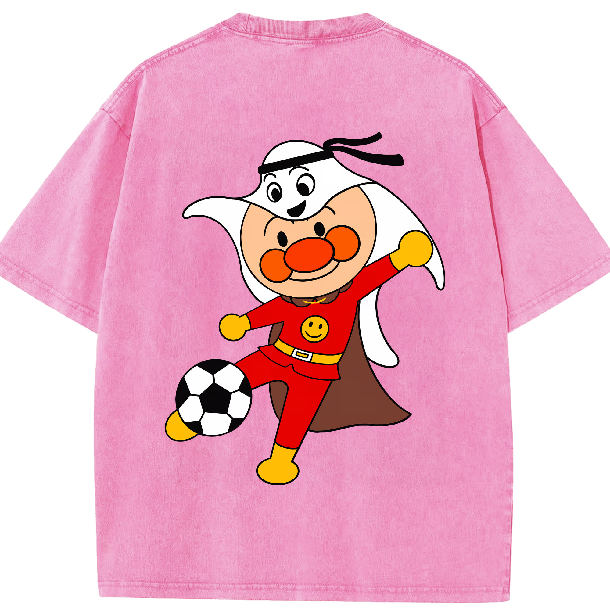 （画像用） アンパンマン Anpanman 綿100% ヴィンテージ風 半袖Tシャツ（背面プリント）